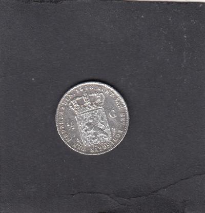 Beschrijving: 1/2 Gulden WILLEM II 